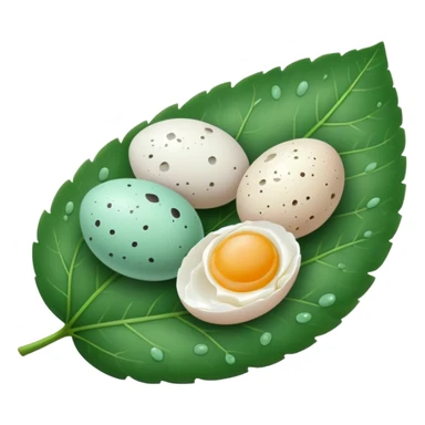 small eggs on leaf sticker