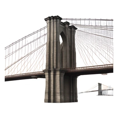 Brooklyn bridge seen from the sea sticker