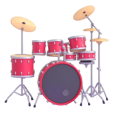 drum set with dynamic lighting sticker
