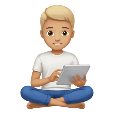 Boy sit like a boss, talk tap2 screen and share.. Tqvm sticker