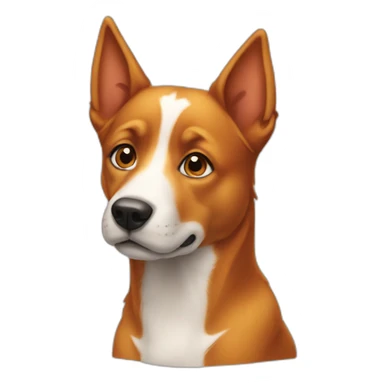 Un chien roux sticker