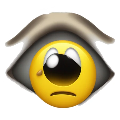 yellow emoj with a brusied eye  sticker