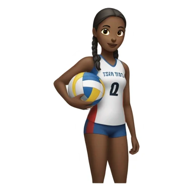 Girl setting a volleyball  sticker