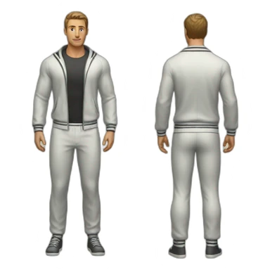 vintage gym suit for white man sticker