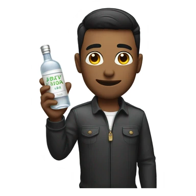 Gay men holding vodka  sticker