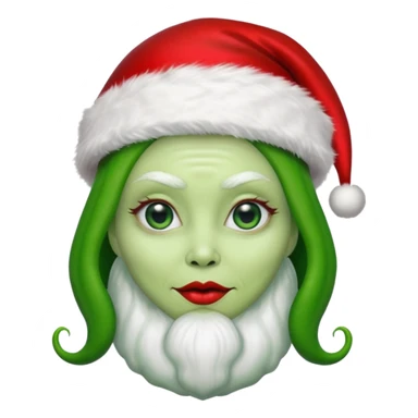 women santa alien 
   sticker