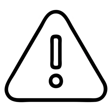 alert icon with exclamation mark, clean, fits Discord UI sticker