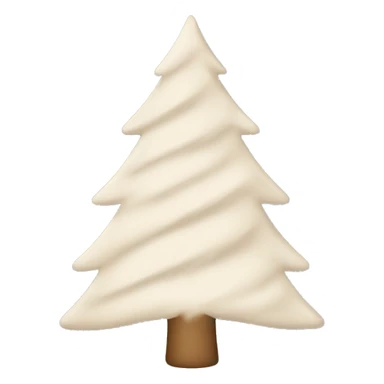 Beige simple chic Christmas tree sticker