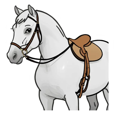 horse wearing a saddle sticker