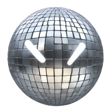 disco silver shining ball ￼ sticker
