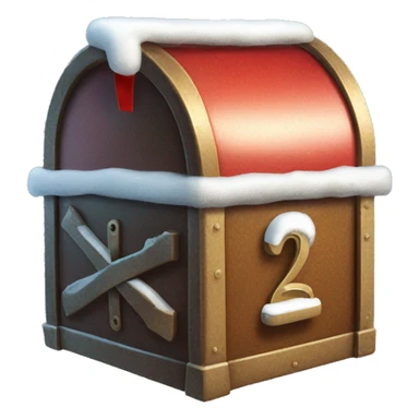 Old letter box Christmas  sticker