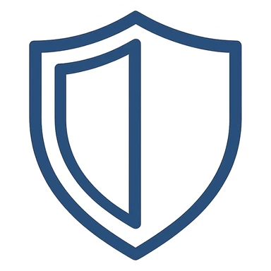 shield icon, clean and simple, modern icon style, minimal color sticker