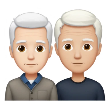 Short guy next tall guy with white hair sticker