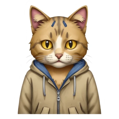 homeless dog cat with torn clothes


 sticker