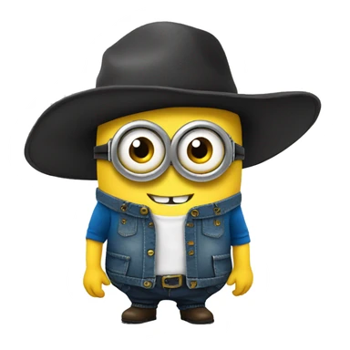 minion in a bggs hat sticker