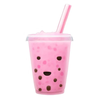 Pink boba tea  sticker