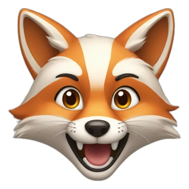 fox doing a lenny face sticker