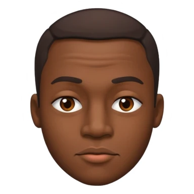 Black man squinting kiss face sticker