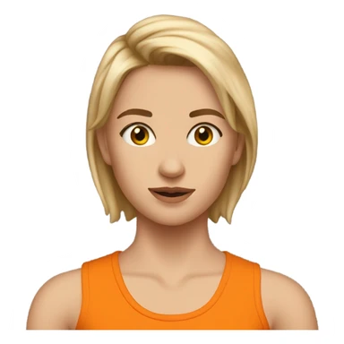 tate mcrae in a orange croptop sticker