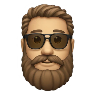 Moreno con barba y gafas sticker
