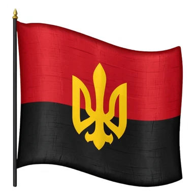 Ukrainian insurgents army flag, red and black sticker