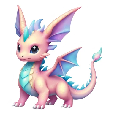 Shiny-Pastel-Nebula-Eeveelution-Cute-Fakemon-Dragon-Pokémon-fusion full body sticker