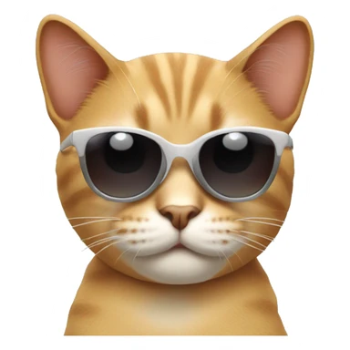 Cat with sunglasses sticker