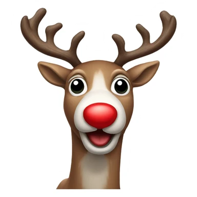 red nose reindeer sticker