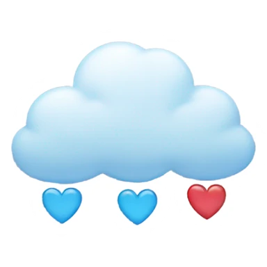 Raincloud with hearts sticker