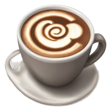 luxurious hot cocoa with latte art and fancy mug  sticker