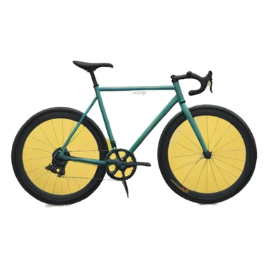 single speed bike on a hill from behind sticker