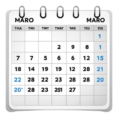 27 MARZO, calendar sticker