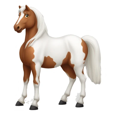 Rotes Pferd mit einer weißen länglichen schmalen blesse  sticker