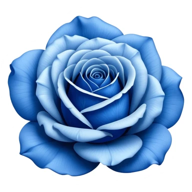 Blue rosa azul, like the classic rose emoji but with blue petals sticker