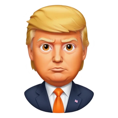 Donald Trump with orange face  sticker