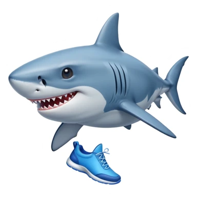 Tiburón con zapatos azules  sticker