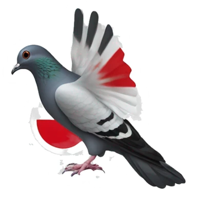 Pigeon Japanese flag  sticker