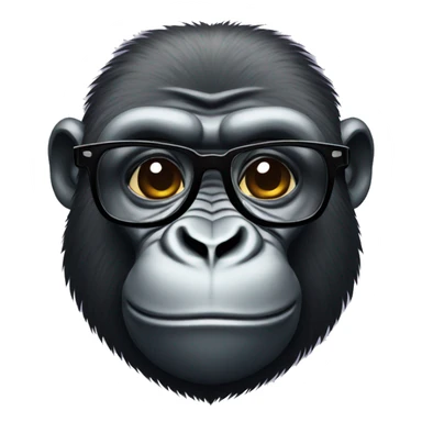 gorilla with glasses sticker