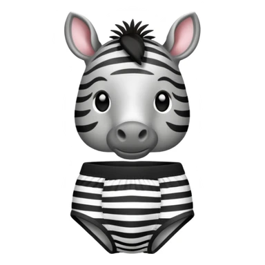  zebra in underwear sticker