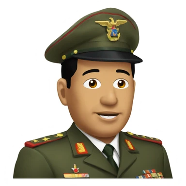 Hugo Chávez con boina militar  sticker