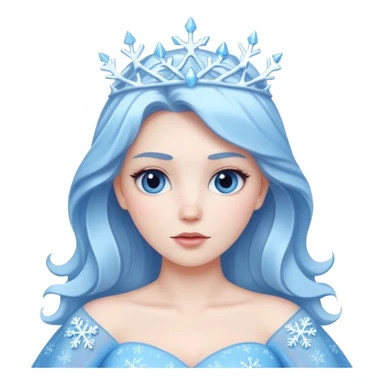 ice queen with snowflakes sticker