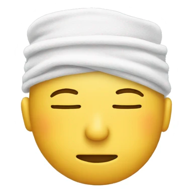 Sleeping emoji wearing a sweatband sticker