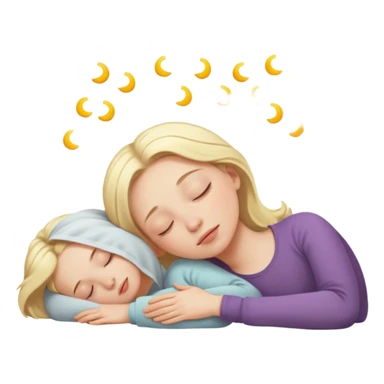 A blonde girl sleeping but make it look good sticker