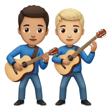 Junior H y Natanael Cano tocando la guitarra  sticker