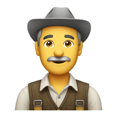 farmer guy saluting sticker