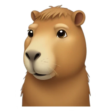 Sad capybara sticker