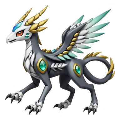Meloetta-Wargreymon-Silvally-Kyurem-Trico-Pokémon-Digimon-Fakémon-fusion-hybrid-creature sticker