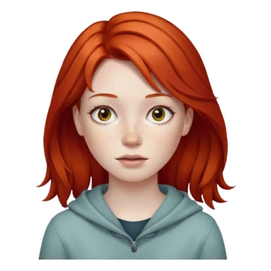 girl red hair sticker