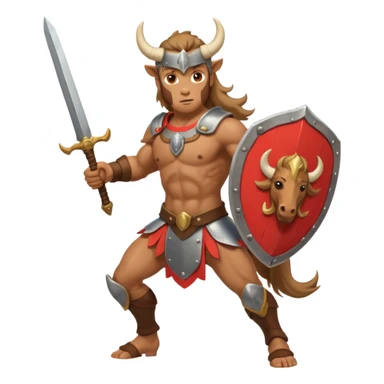 Warrior centaur – Sword and shield face only sticker