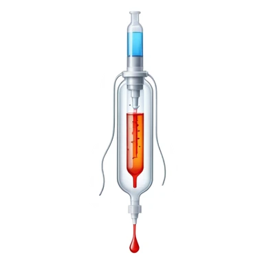 loading icon made of a syringe and IV drip sticker